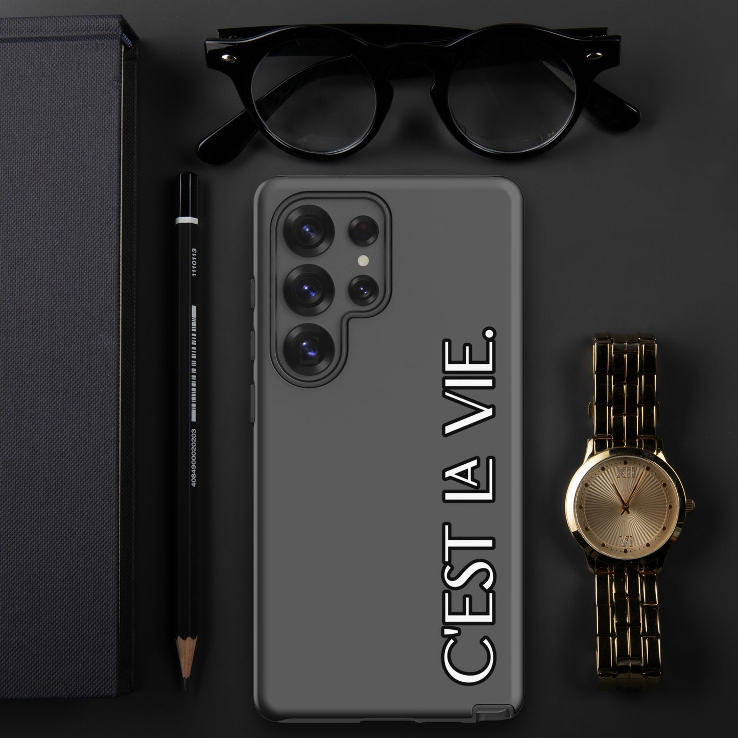 Samsung Tough Case Phone Case – “C’est la Vie” Minimalist Design Case