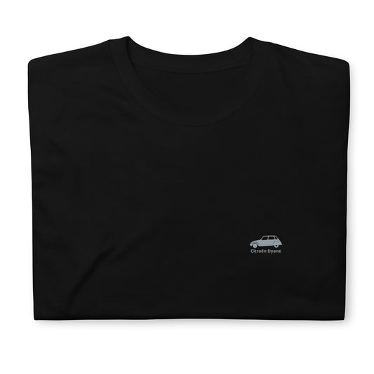 T-shirt Dyane avec logo discret sur la poitrine Unisexe - Noir, Marine ou Blanc