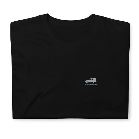 T-shirt Acadiane avec logo discret sur la poitrine Unisexe - Noir, Marine ou Blanc