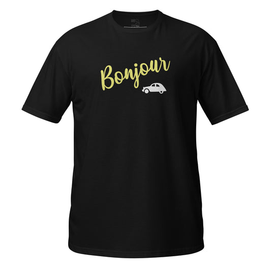 T-shirt Bonjour 2cv Mixte - Noir, Marine ou Gris