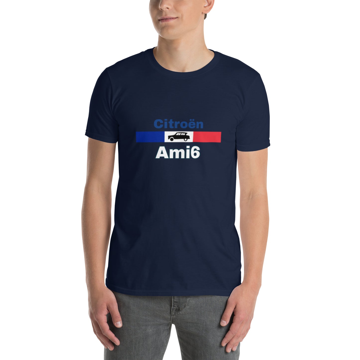 France Citroën Ami6 T-Shirt Unisexe - Bleu Foncé ou Blanc