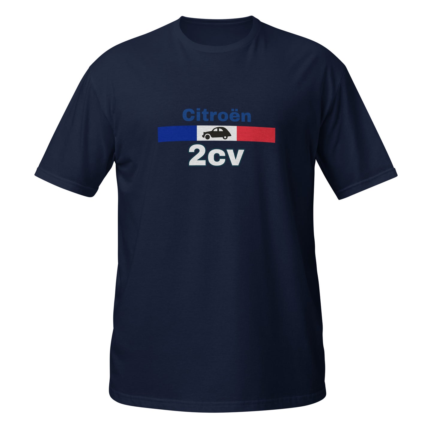 T-Shirt France Citroën 2cv Unisexe - Bleu Foncé ou Blanc