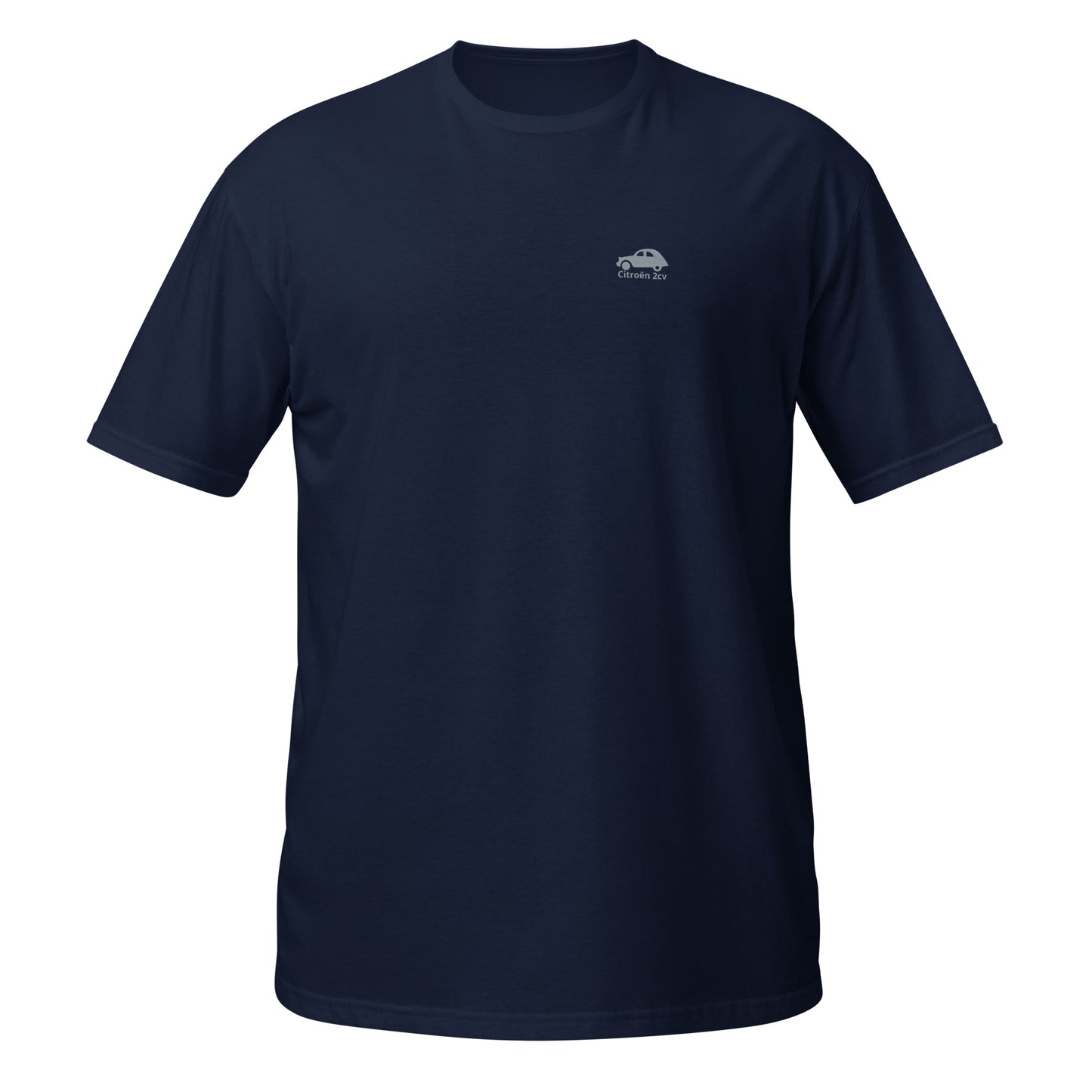 T-shirt 2CV avec logo discret sur la poitrine Unisexe - Noir, Marine ou Blanc