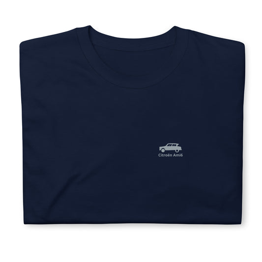 T-shirt Ami6 avec logo discret sur la poitrine Unisexe - Noir, Marine ou Blanc