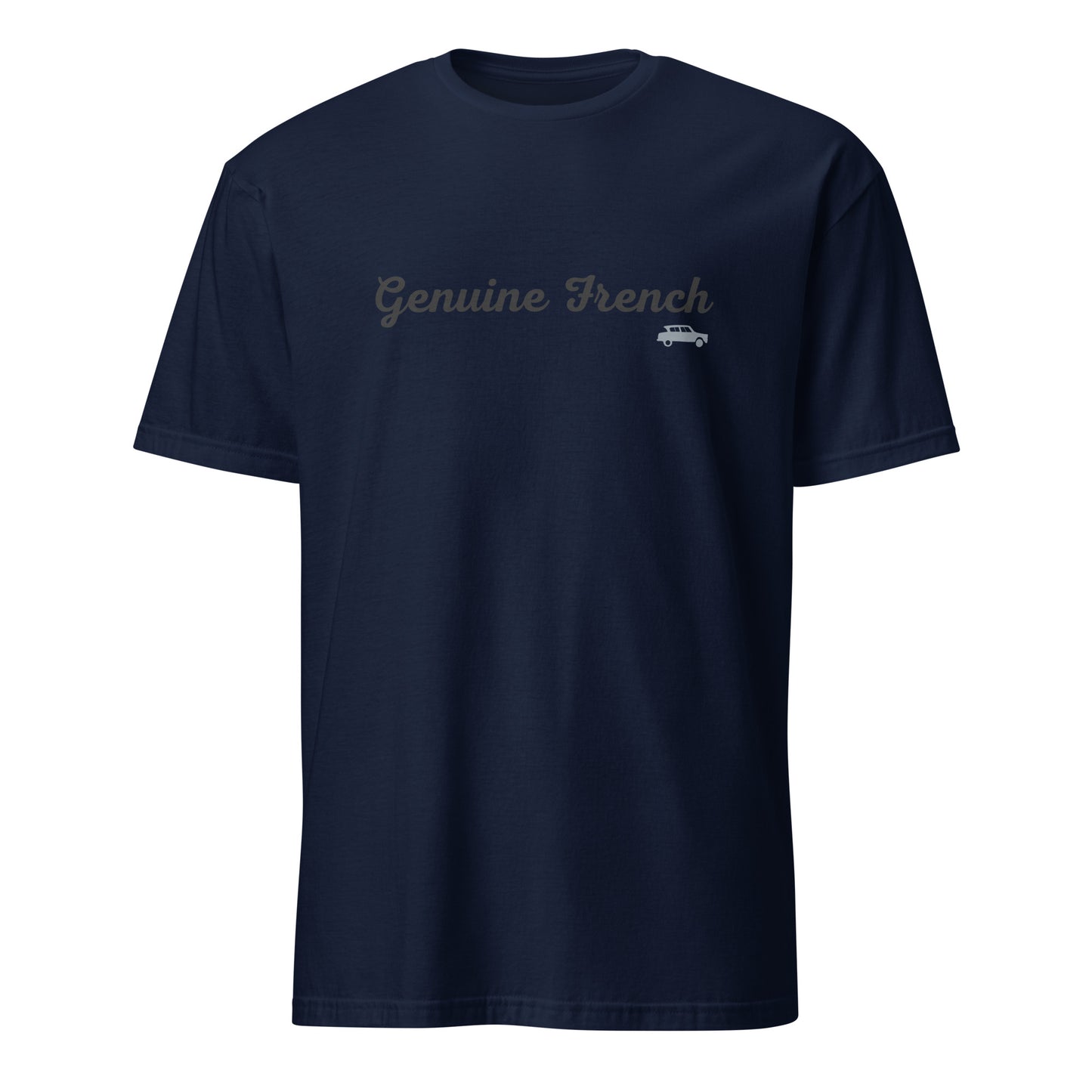 Genuine French AMI6 T-shirt met Franse vlag op rugzijde verkrijgbaar in Zwart, Navy of Wit