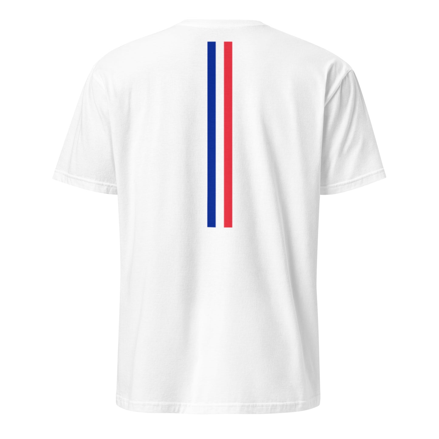 Genuine French 2CV T-shirt met Franse vlag op rugzijde verkrijgbaar in Zwart, Navy of Wit