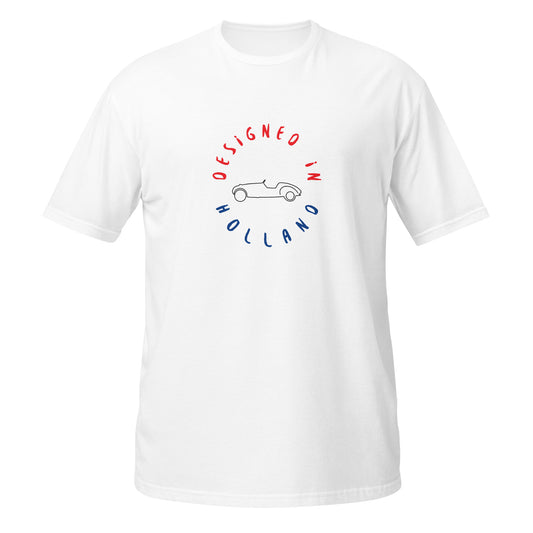 Designed in Holland Sportscar T-shirt unisexe - Blanc