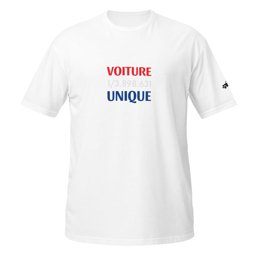 1/3.898.631 T-shirt Voiture Unique Citroën 2cv unisexe - Noir, Marine ou Blanc