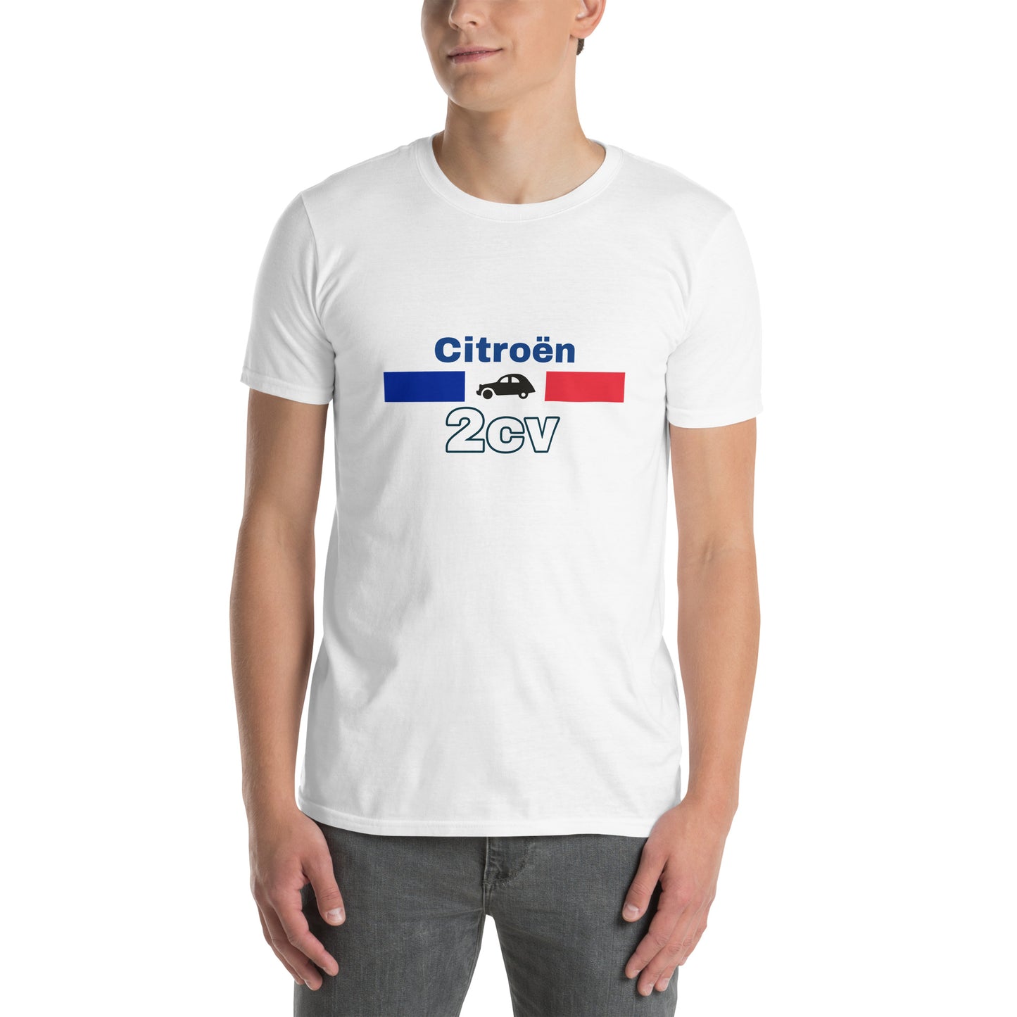 T-Shirt France Citroën 2cv Unisexe - Bleu Foncé ou Blanc