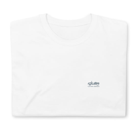 T-shirt Méhari avec logo discret sur la poitrine Unisexe - Noir, Marine ou Blanc