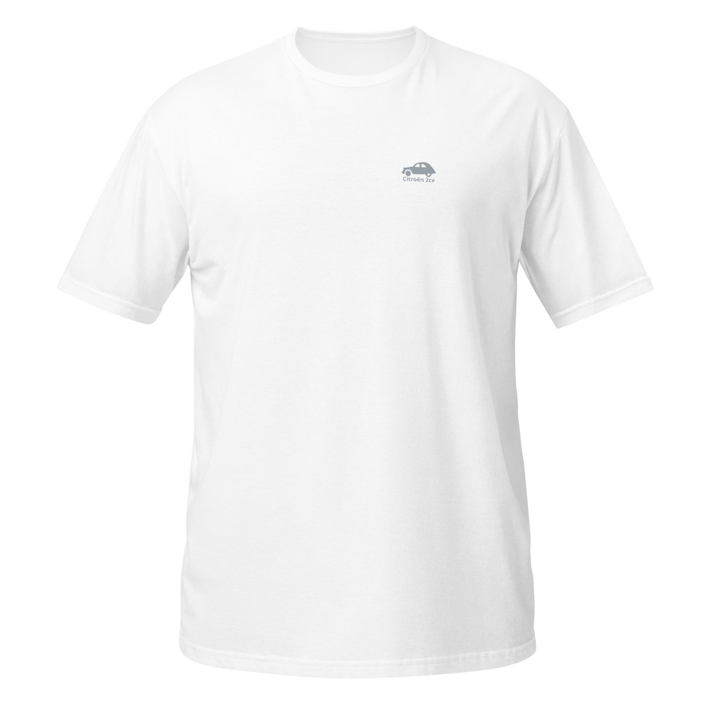 T-shirt 2CV avec logo discret sur la poitrine Unisexe - Noir, Marine ou Blanc