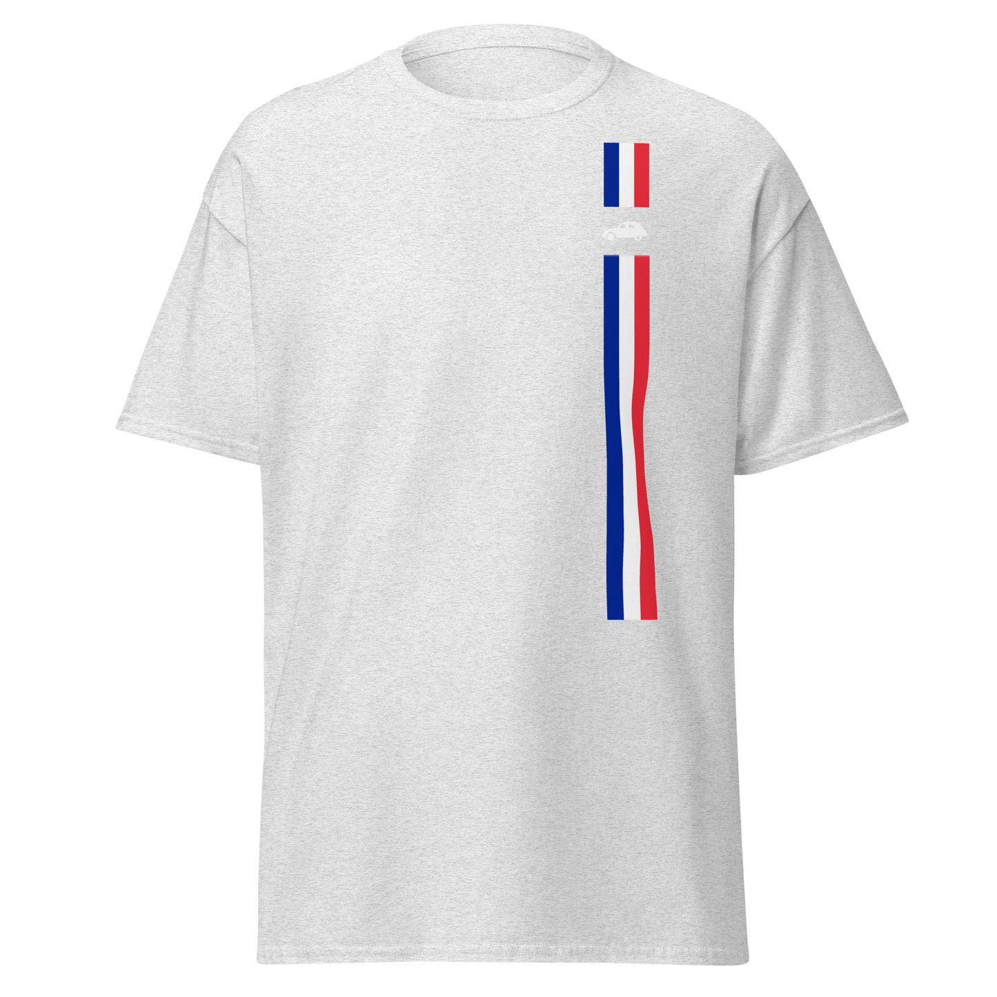 T-shirt met Franse vlag & 2cv verkrijgbaar in Zwart, Navy, Light Blauw of Grijs