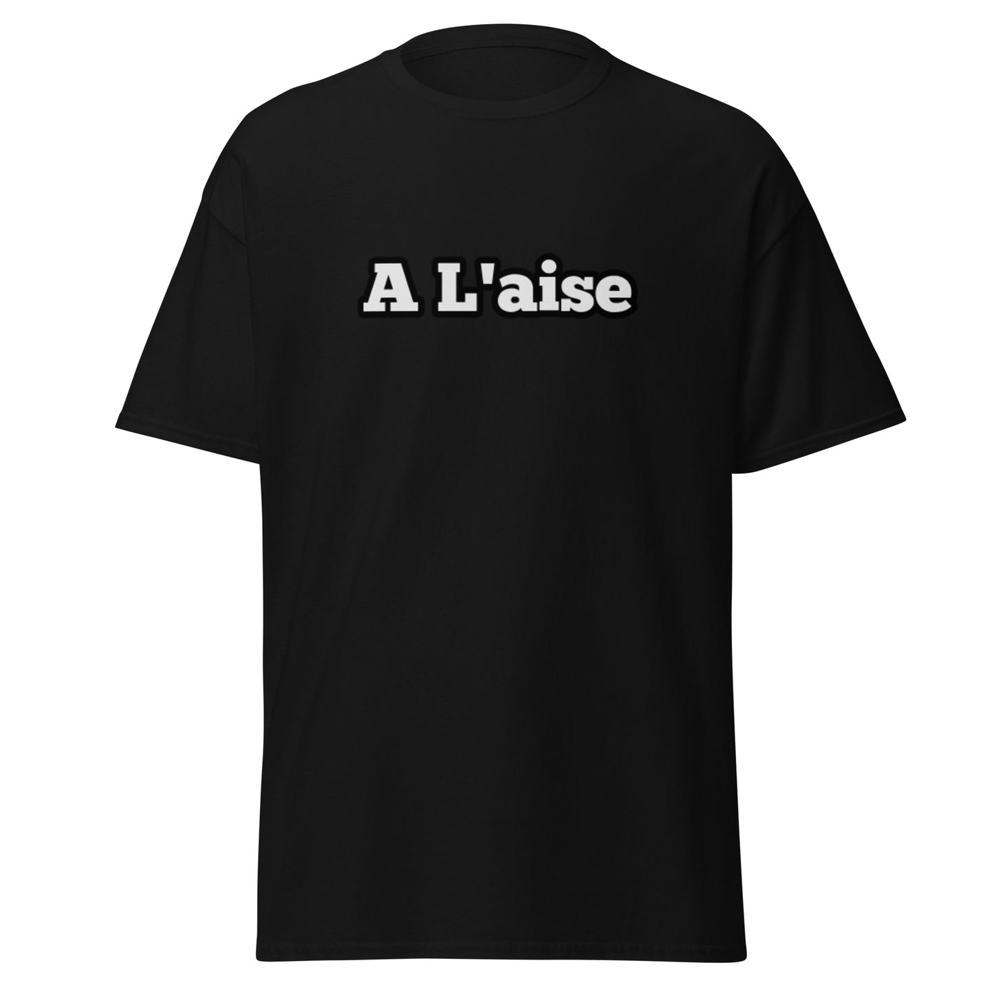 A L'Aise T-shirt with French flag & 2cv on BACK available in Black, Navy Blue or Gray