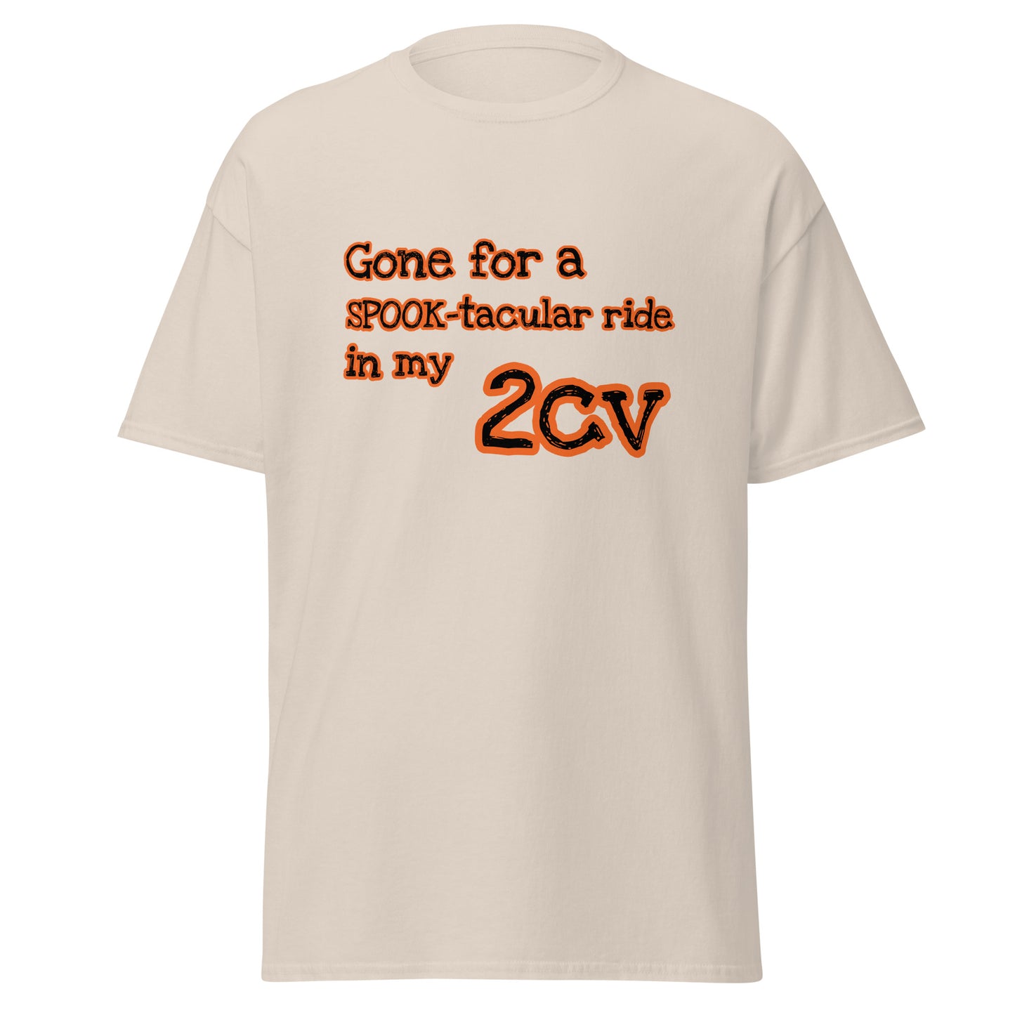 Gone for a SPOOK-tacular ride in my 2cv T-shirt verkrijgbaar in Zwart, Naturel, Grijs of Wit