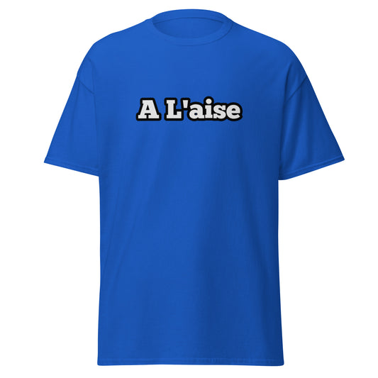 A L'Aise T-shirt with French flag & 2cv on BACK available in Black, Navy Blue or Gray