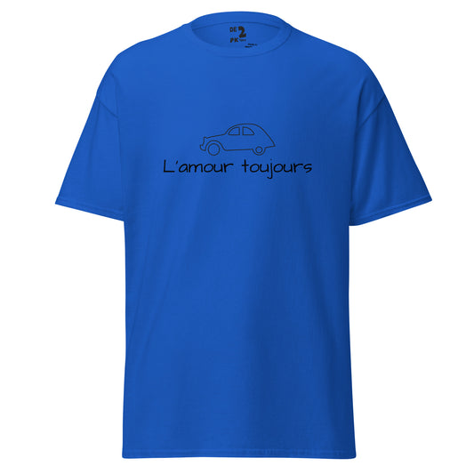 T-shirt Citroën 2cv L'amour Toujours - Rouge, Bleu, Orange, Jaune, Sable et Blanc