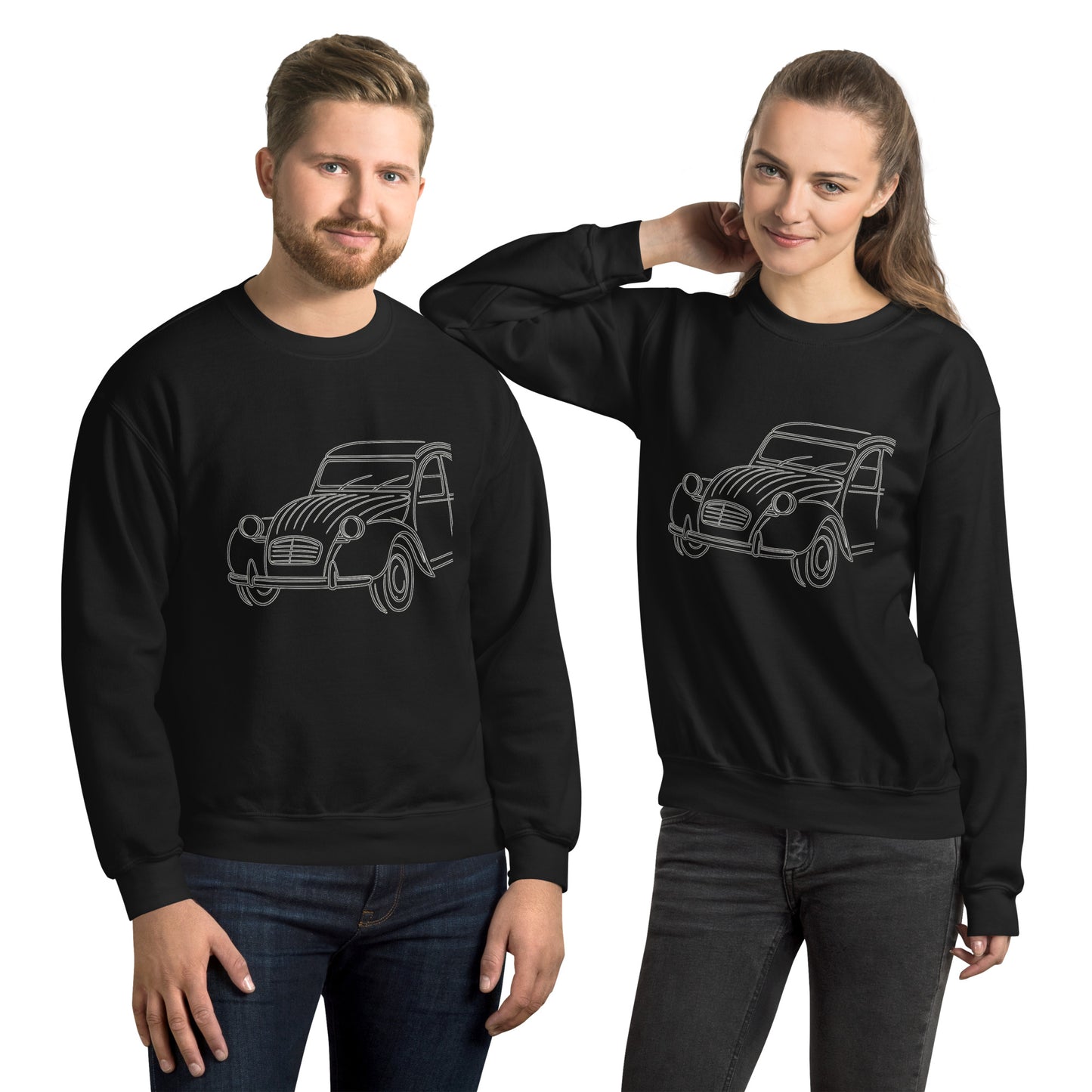 Citroën 2CV Sweatshirt – Minimalist Line Art of the Legendary 2cv
