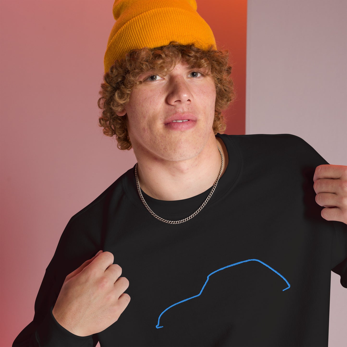 Silhouette Sweatshirt – Citroën Dyane Lijnkunst | Minimalistisch, Tijdloos & Warm