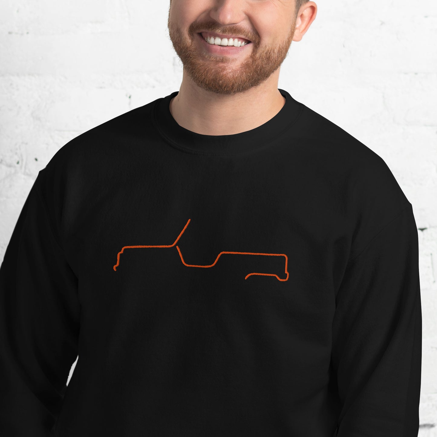 Silhouette Sweatshirt – Citroën Méhari Lijnkunst | Minimalistisch, Stijlvol & Warm