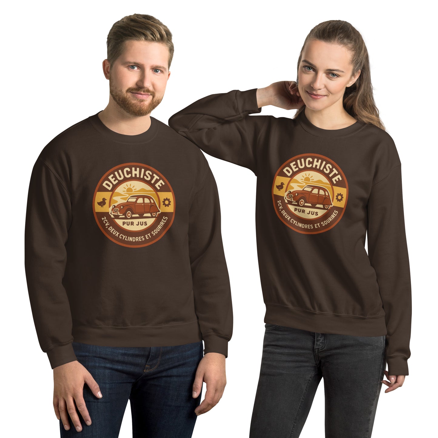 Sweater “Deuchiste Pur Jus” – Warme vibes, koel design