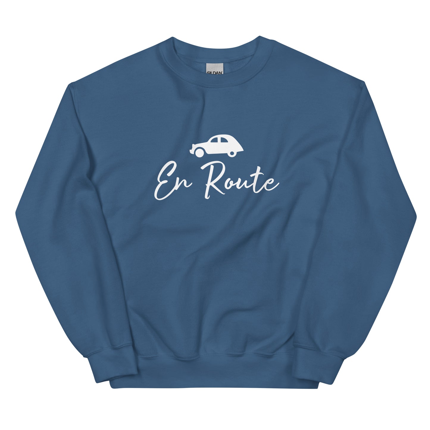 En Route Citroën 2cv Sweatshirt Uniseks - Zwart, Navy of Indigo