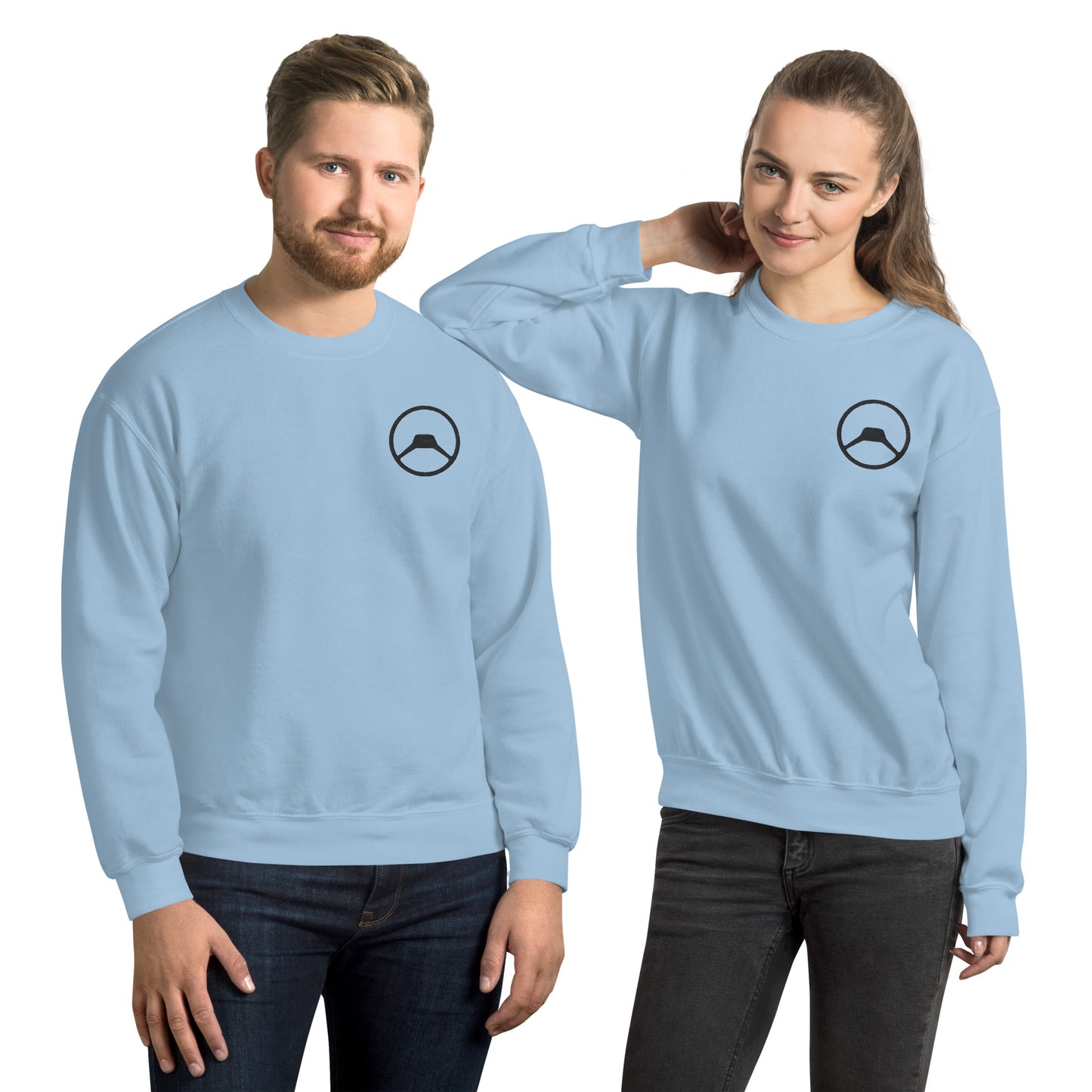 Unisex Sweatshirt with Embroidered Citroën A-type Steering Wheel – Warm & Timeless Design