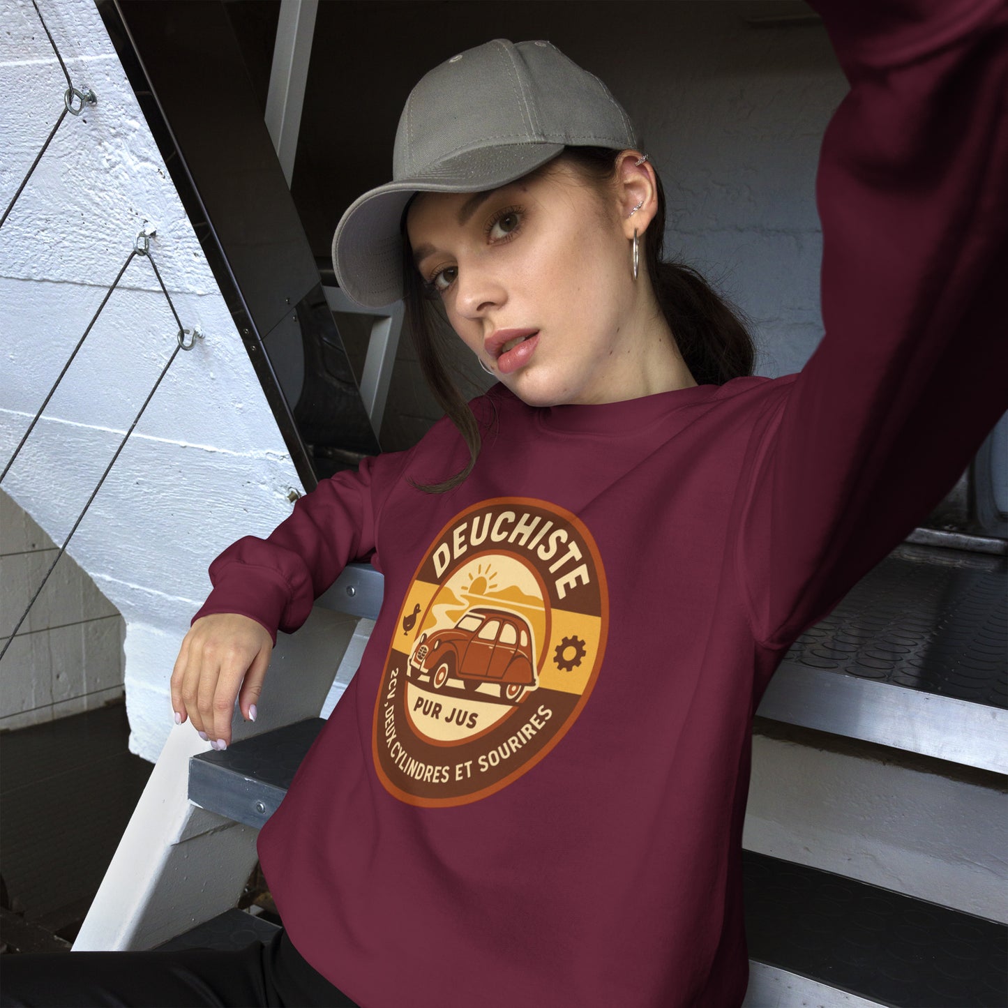 Sweater “Deuchiste Pur Jus” – Warme vibes, koel design