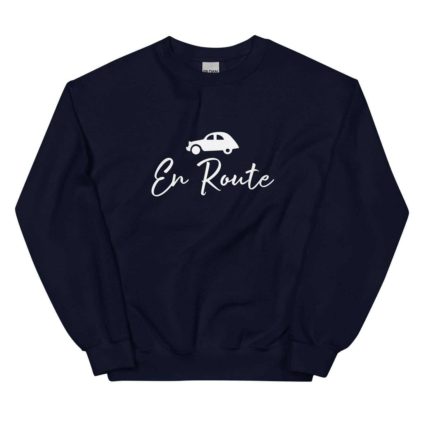 En Route Citroën 2cv Sweatshirt Uniseks - Zwart, Navy of Indigo