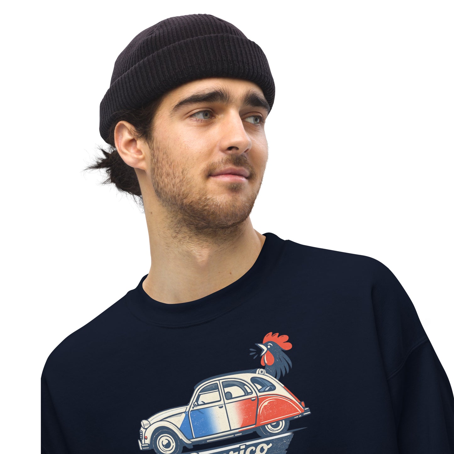 Sweat-shirt Citroën 2CV Cocorico – Illustration bleu-blanc-rouge | Collection spéciale