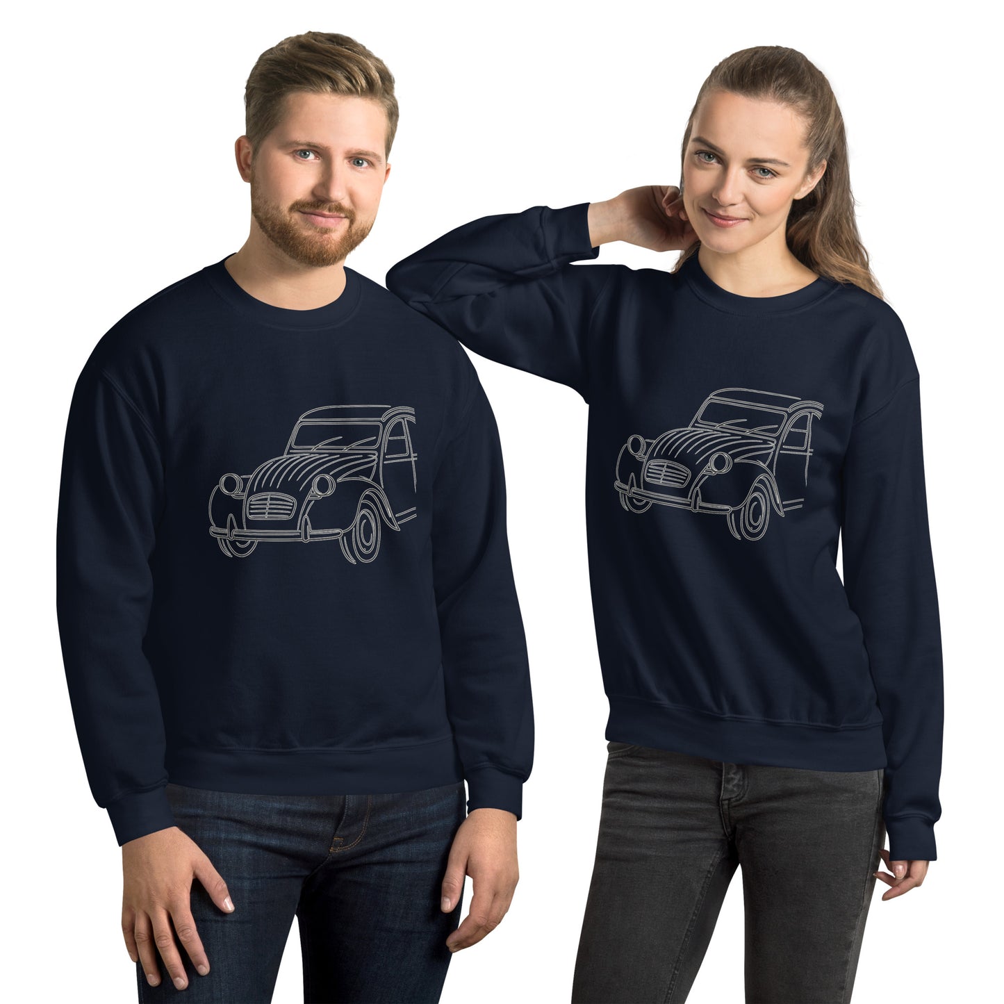 Citroën 2CV Sweatshirt – Minimalist Line Art of the Legendary 2cv
