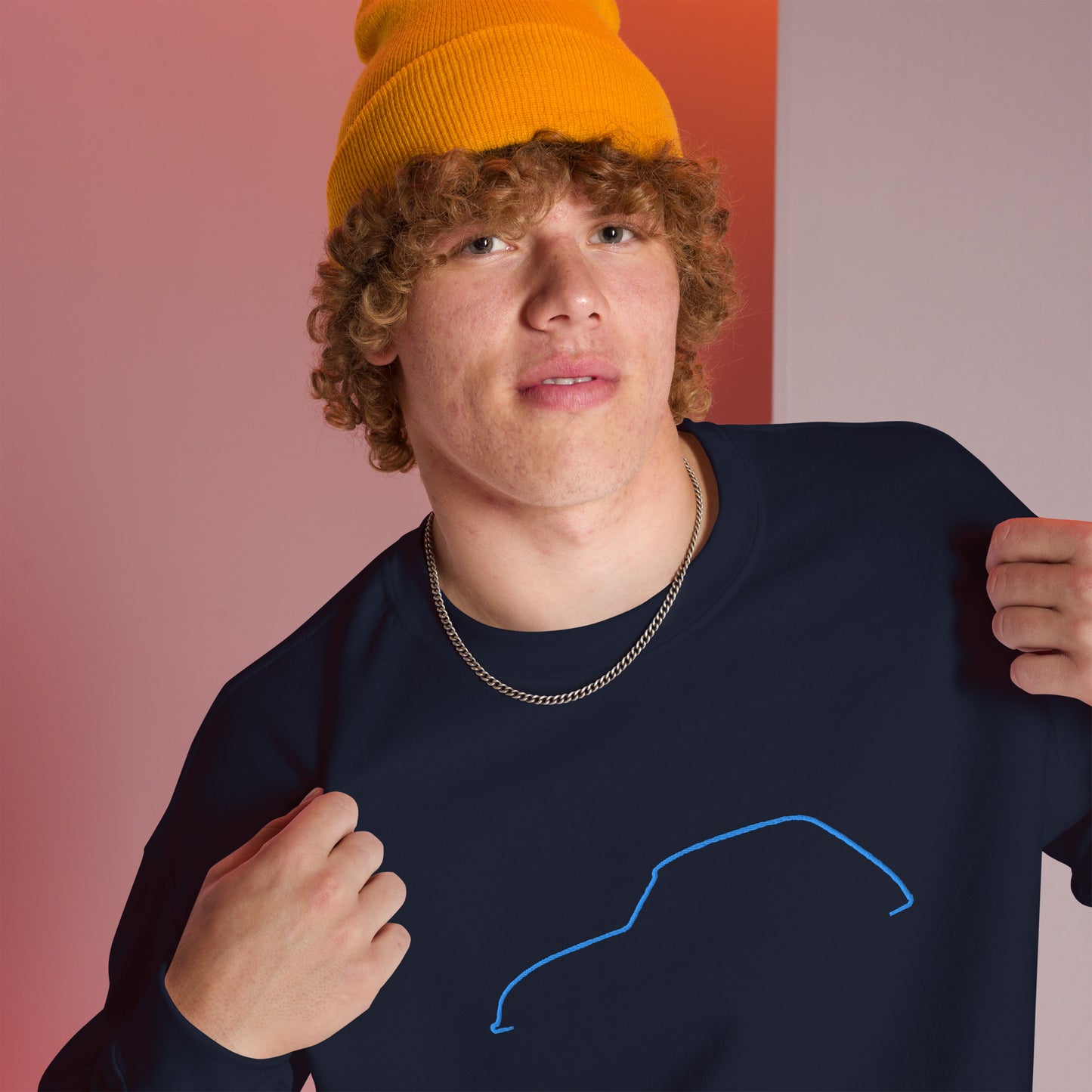 Silhouette Sweatshirt – Citroën Dyane Lijnkunst | Minimalistisch, Tijdloos & Warm