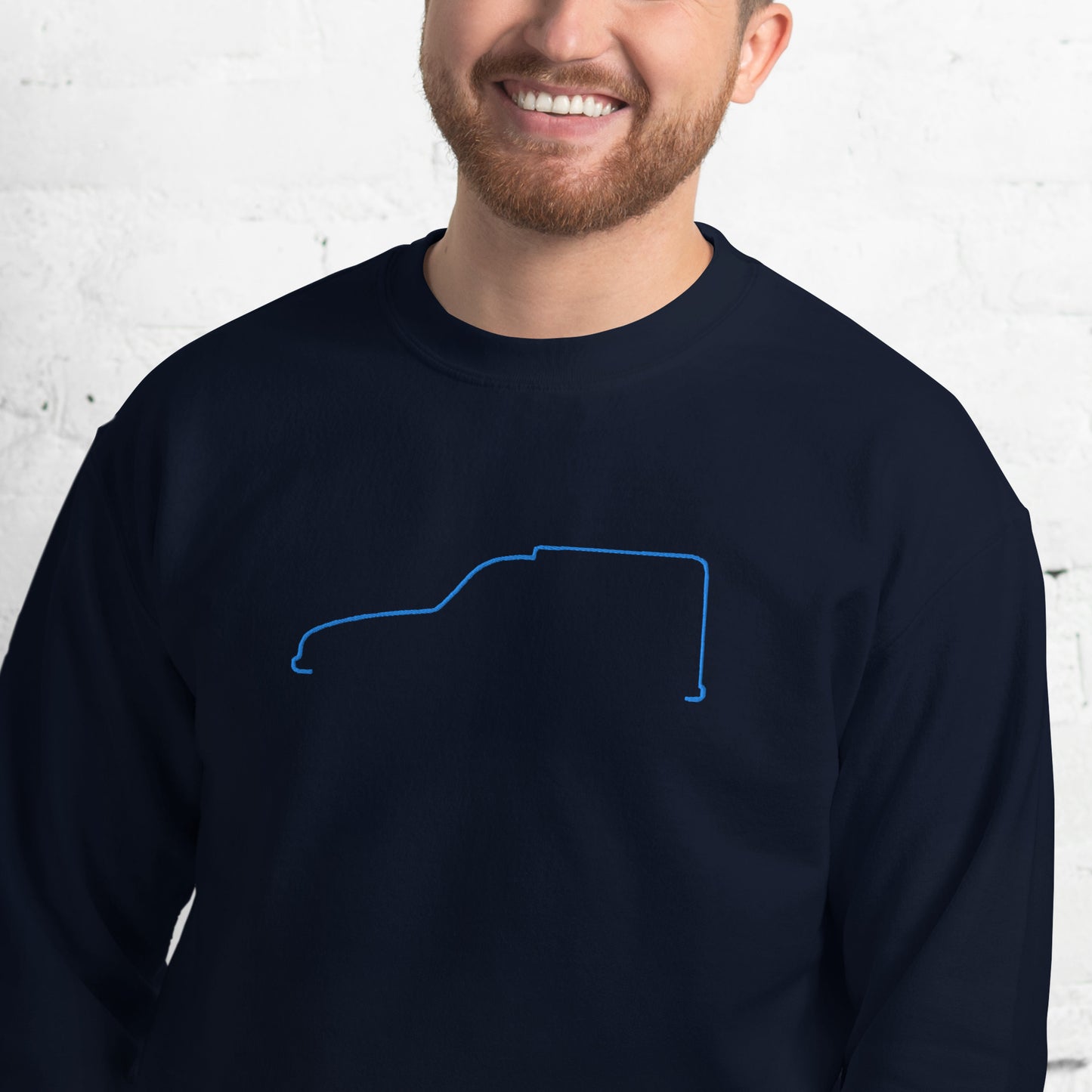 Silhouette Sweatshirt – Citroën Acadiane Lijnkunst | Minimalistisch, Stijlvol & Warm