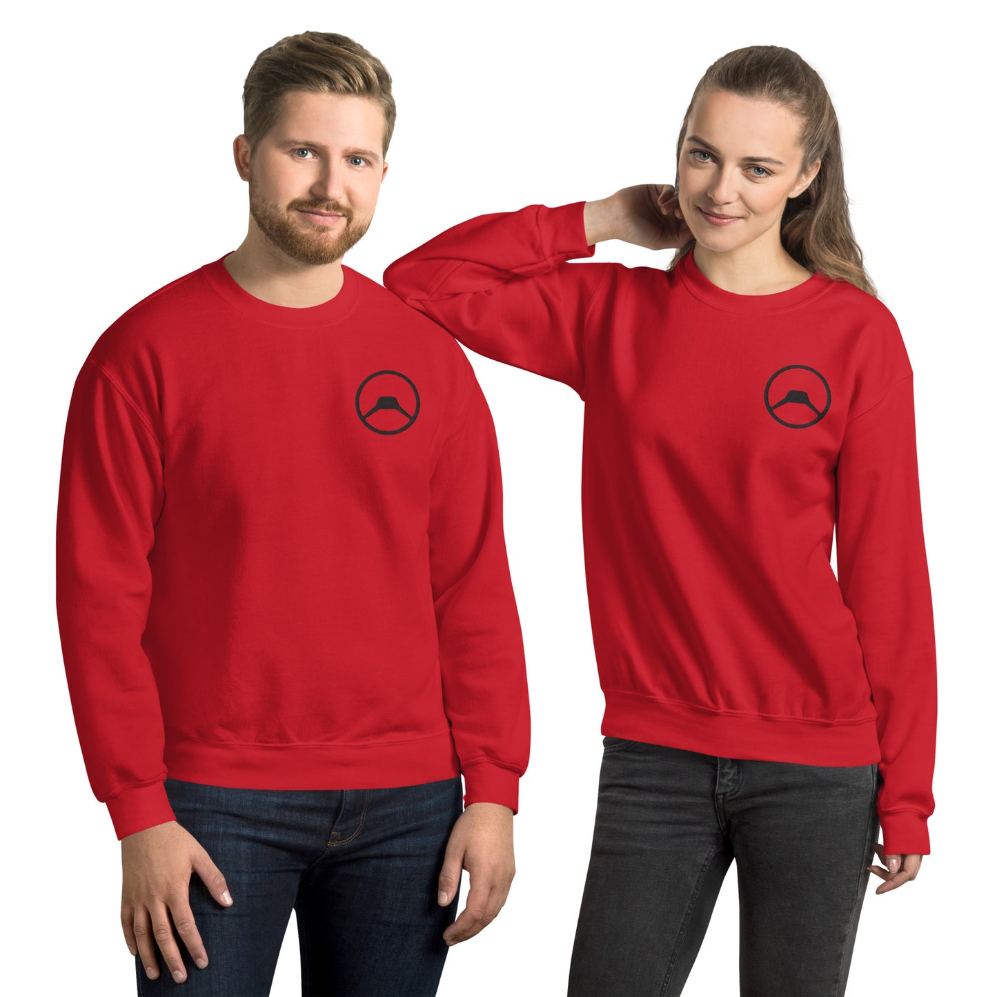Unisex Sweatshirt with Embroidered Citroën A-type Steering Wheel – Warm & Timeless Design
