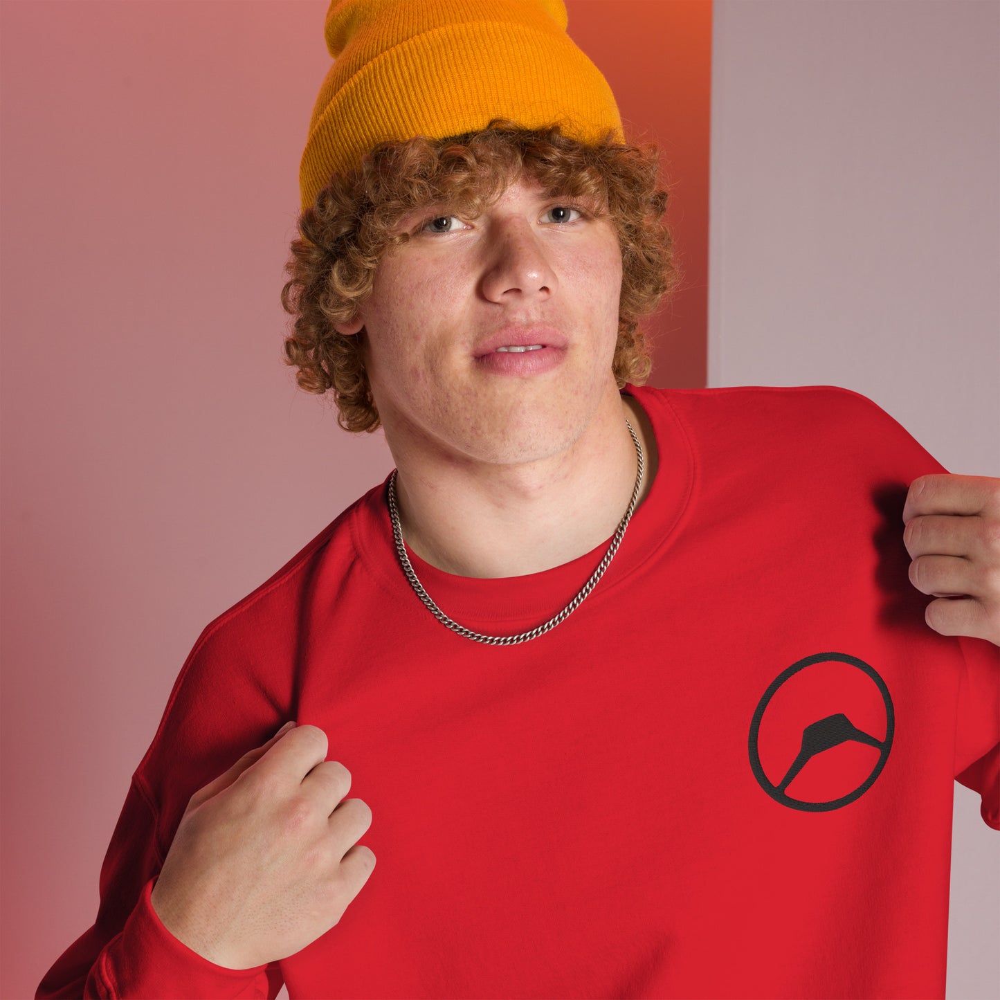 Unisex Sweatshirt with Embroidered Citroën A-type Steering Wheel – Warm & Timeless Design