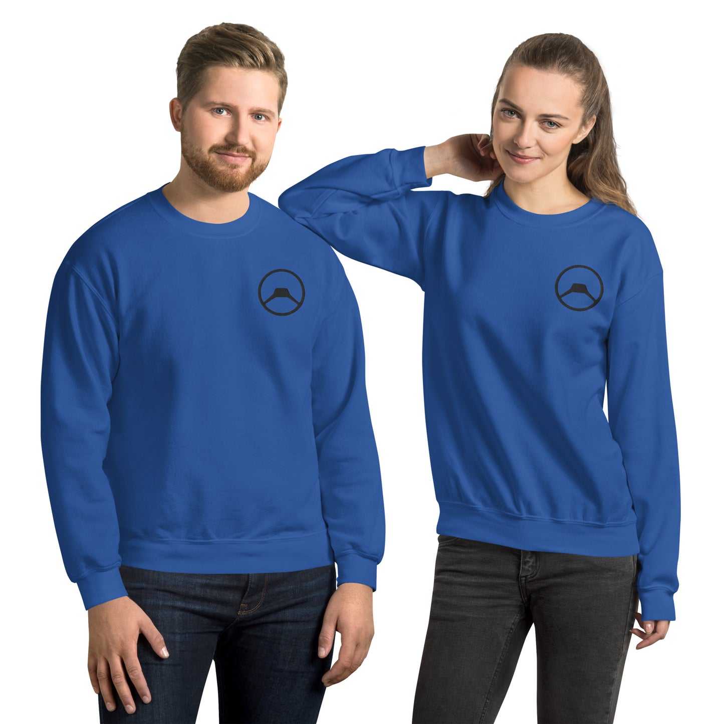 Unisex Sweatshirt with Embroidered Citroën A-type Steering Wheel – Warm & Timeless Design