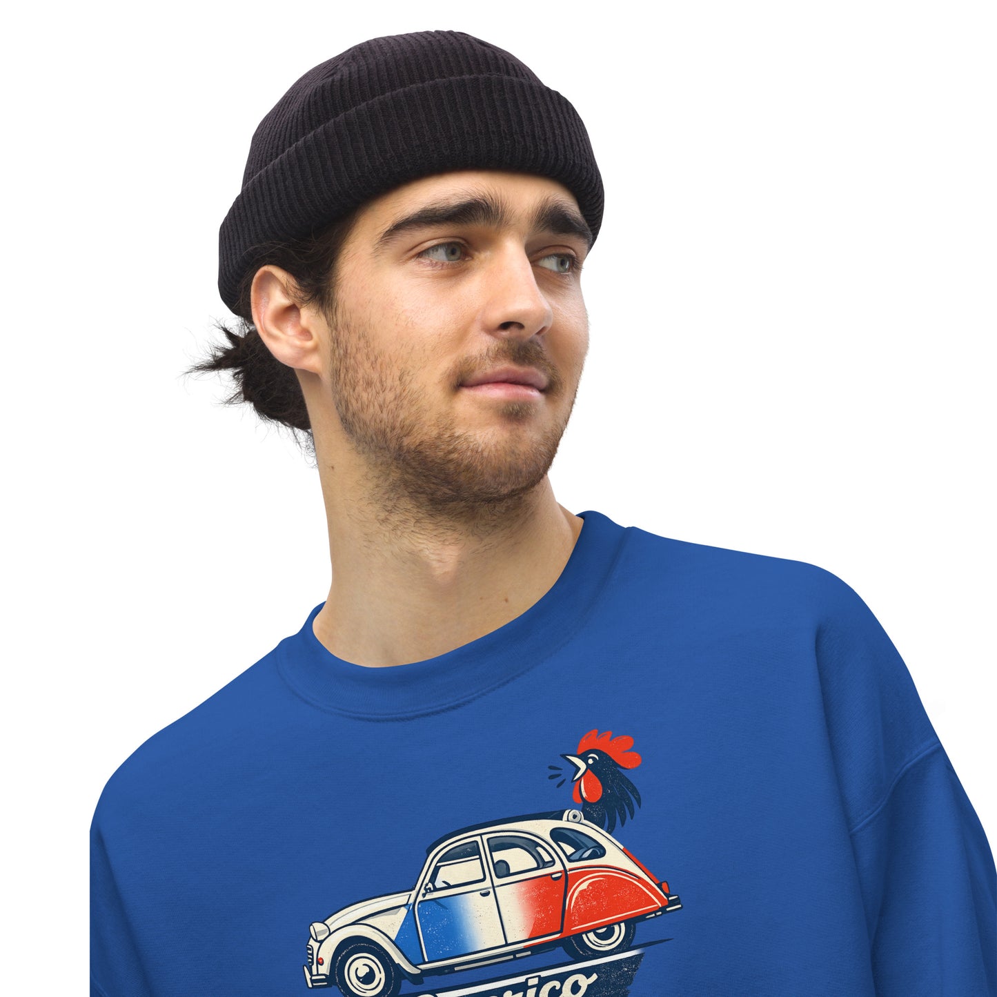 Sweat-shirt Citroën 2CV Cocorico – Illustration bleu-blanc-rouge | Collection spéciale