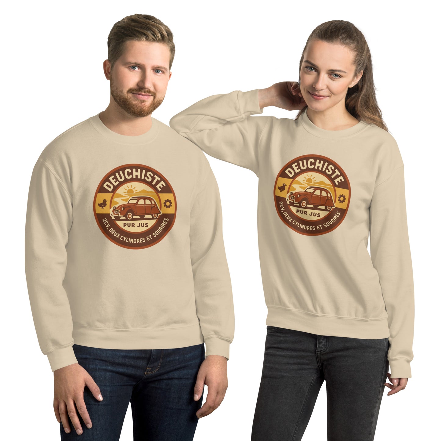 Sweater “Deuchiste Pur Jus” – Warme vibes, koel design
