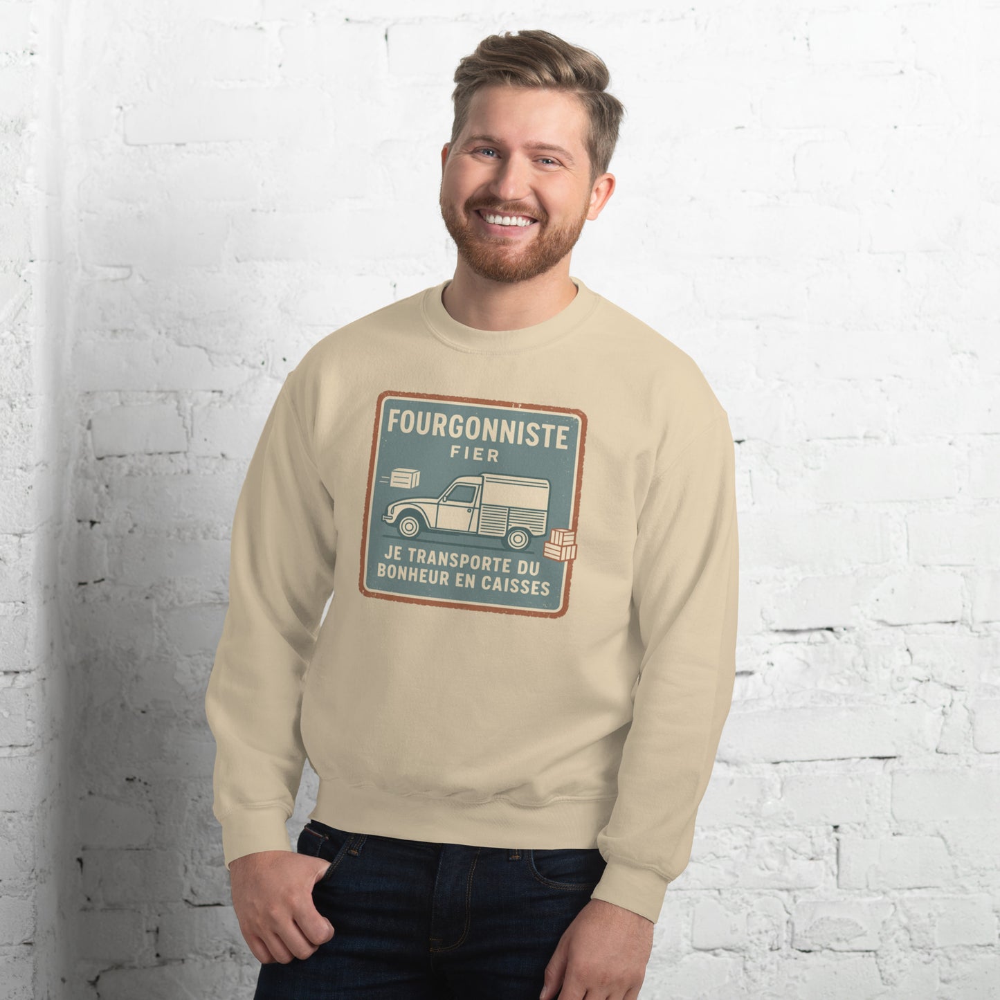 🚚 Fourgonniste Fier Sweatshirt – Warmte met een vleugje nostalgie