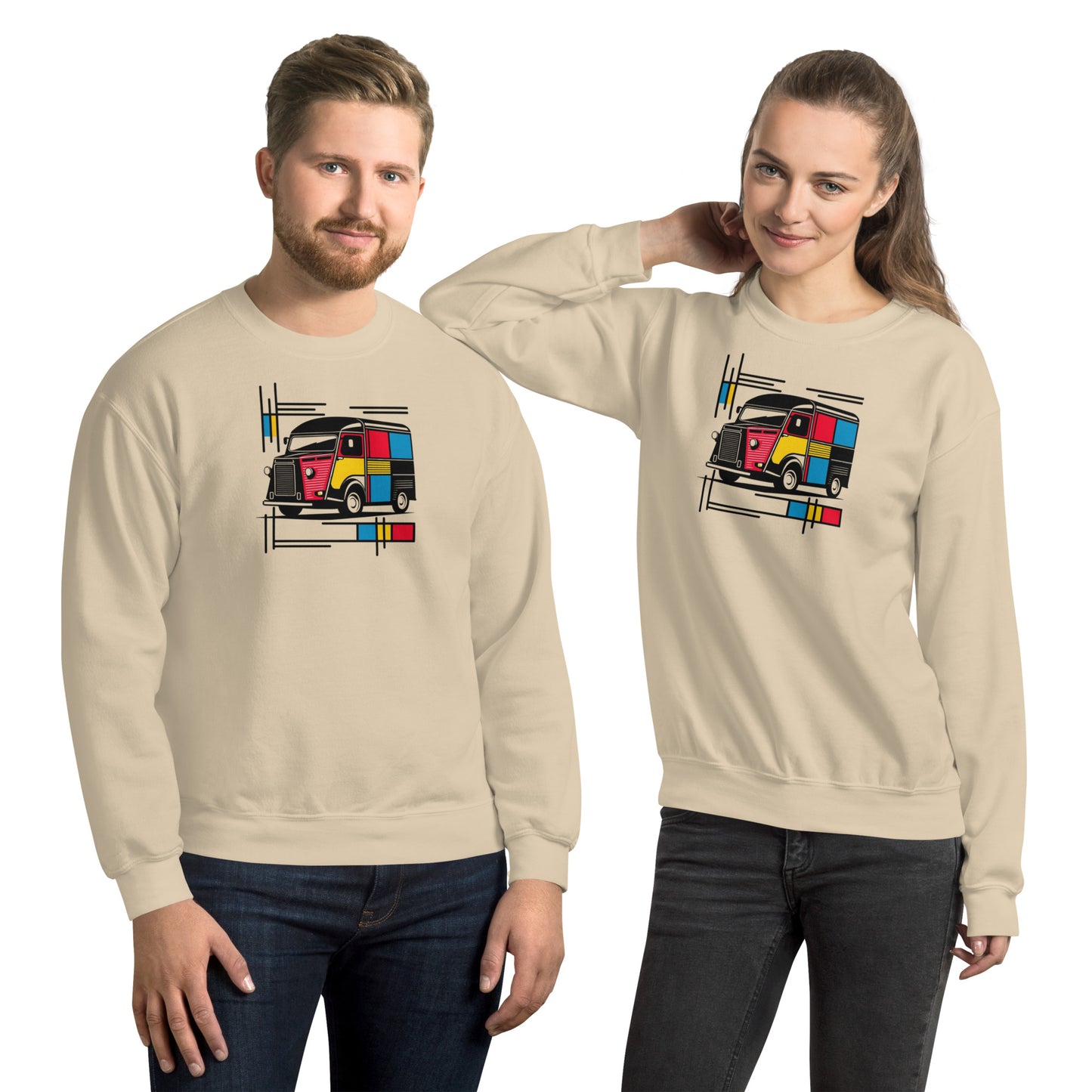 Mondrian Collection Sweatshirt – Warm sweater with a playful vintage bus