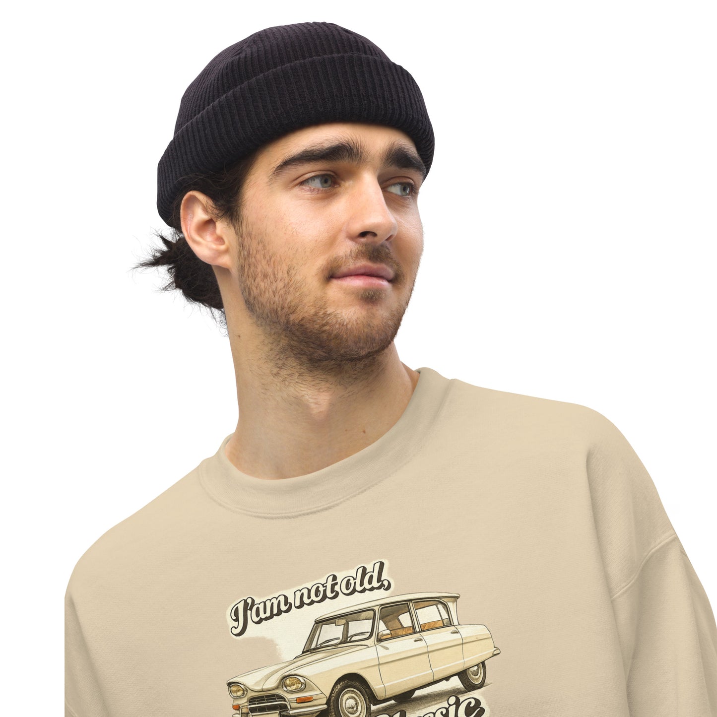 Classic Collection Sweatshirt – Citroën Ami 6 Vintage Illustration | “I'm not old, I'm classic”