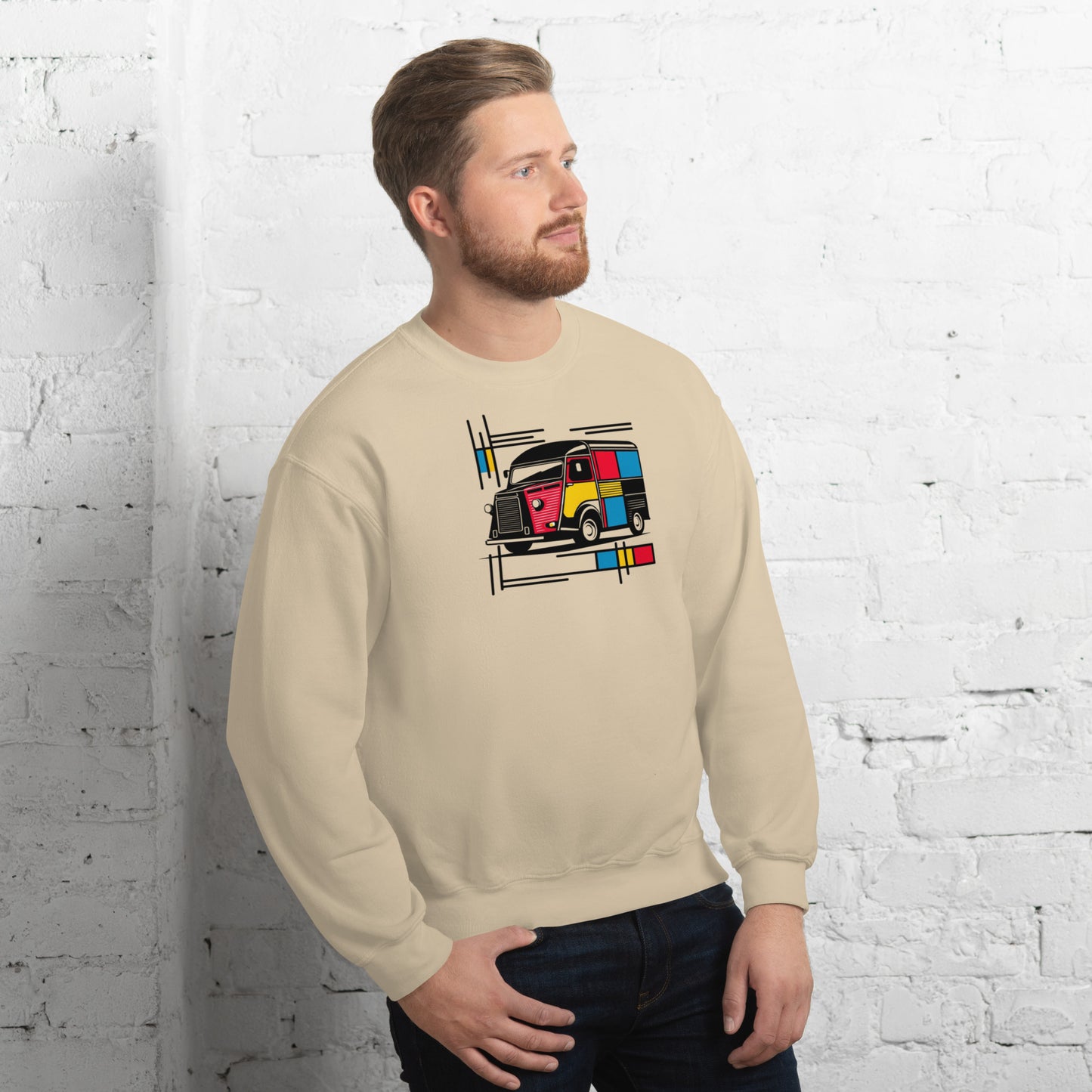 Mondrian Collection Sweatshirt – Warm sweater with a playful vintage bus