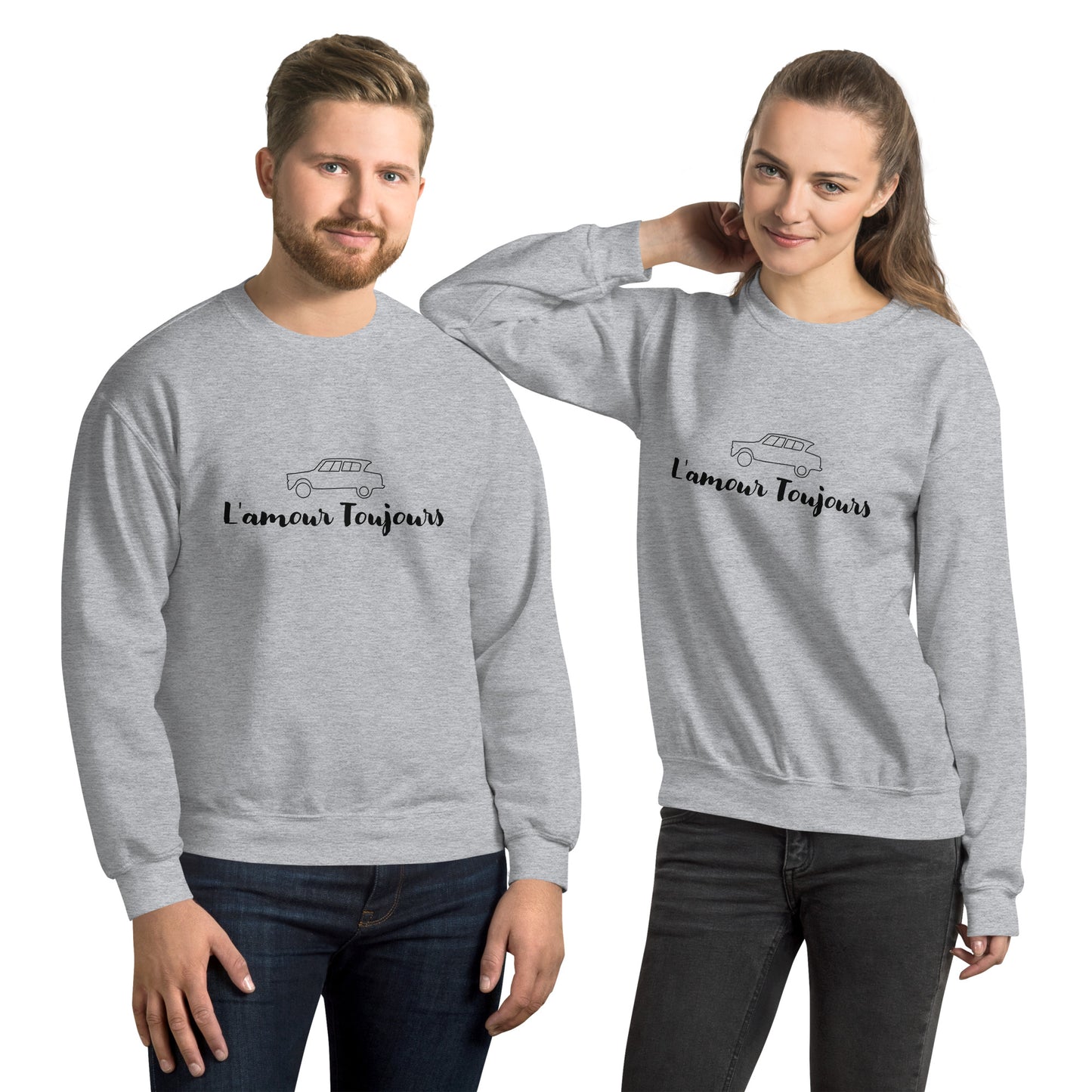 L'amour Toujours Citroën Ami6 Sweatshirt Unisex - Gray or White