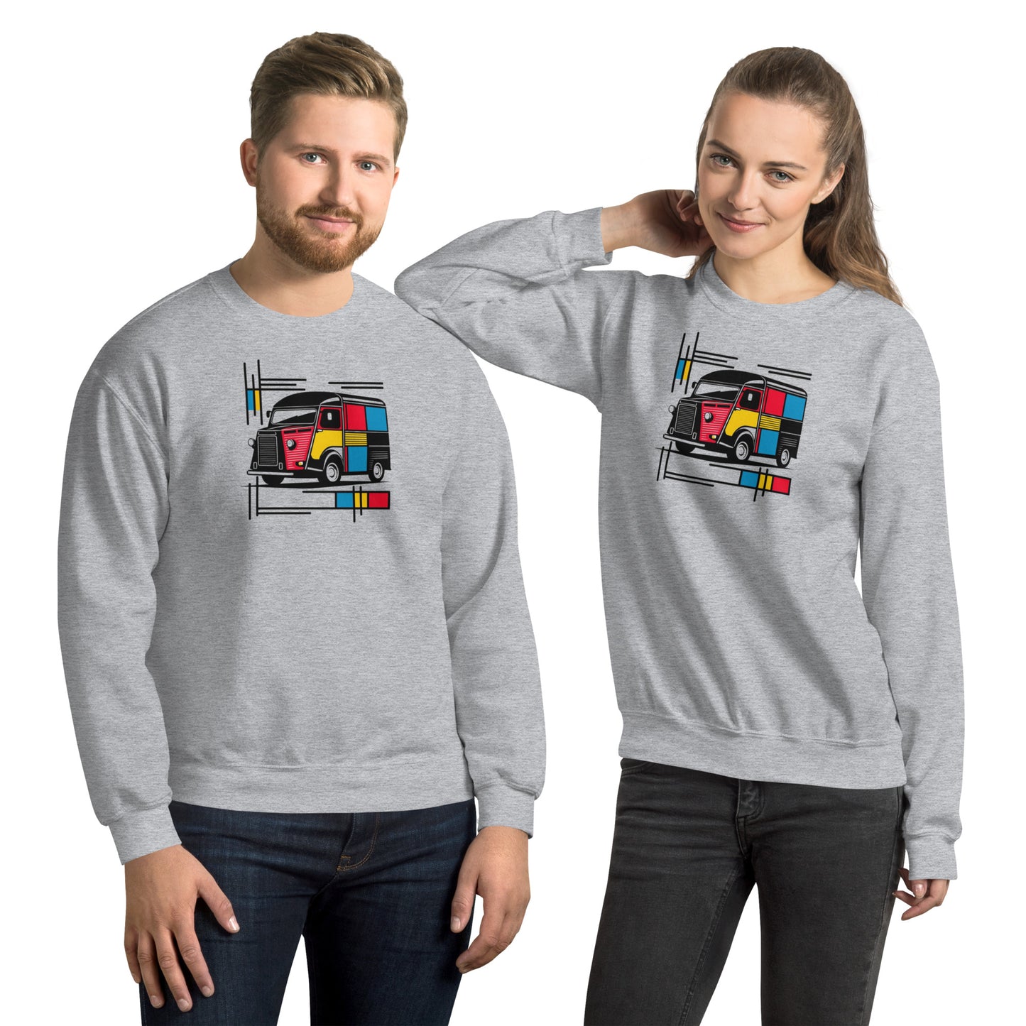 Mondrian Collection Sweatshirt – Warm sweater with a playful vintage bus