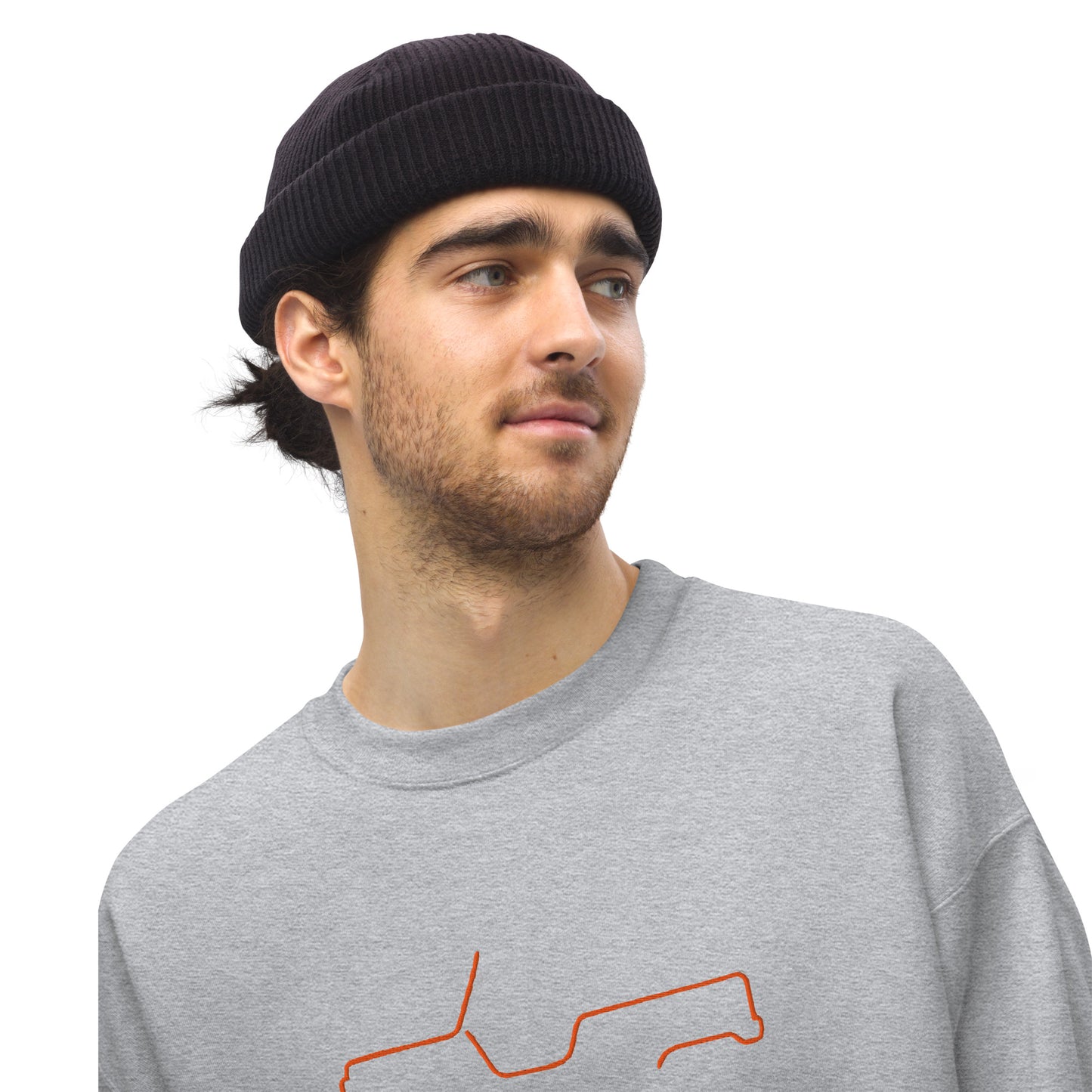 Silhouette Sweatshirt – Citroën Méhari Lijnkunst | Minimalistisch, Stijlvol & Warm