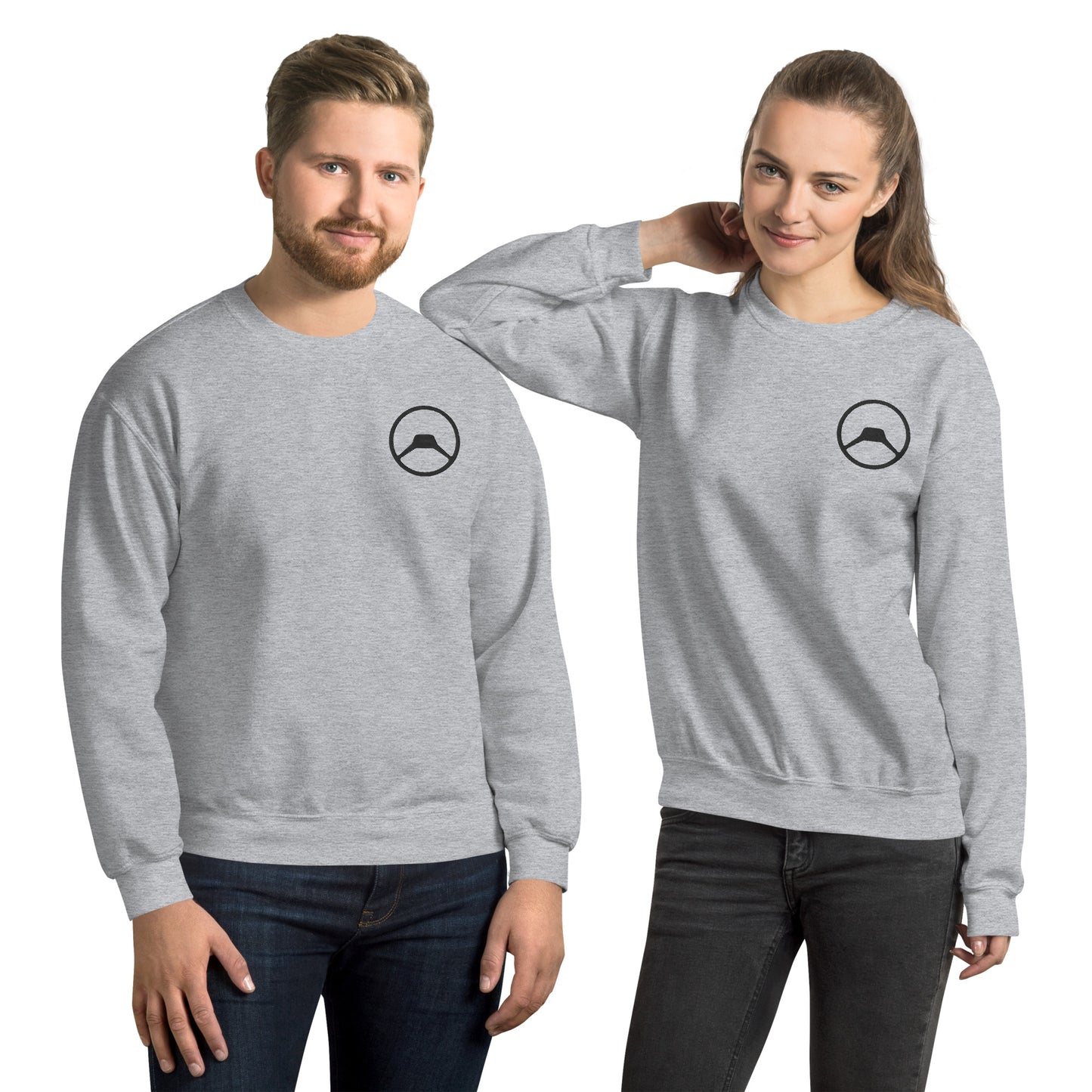 Unisex Sweatshirt with Embroidered Citroën A-type Steering Wheel – Warm & Timeless Design