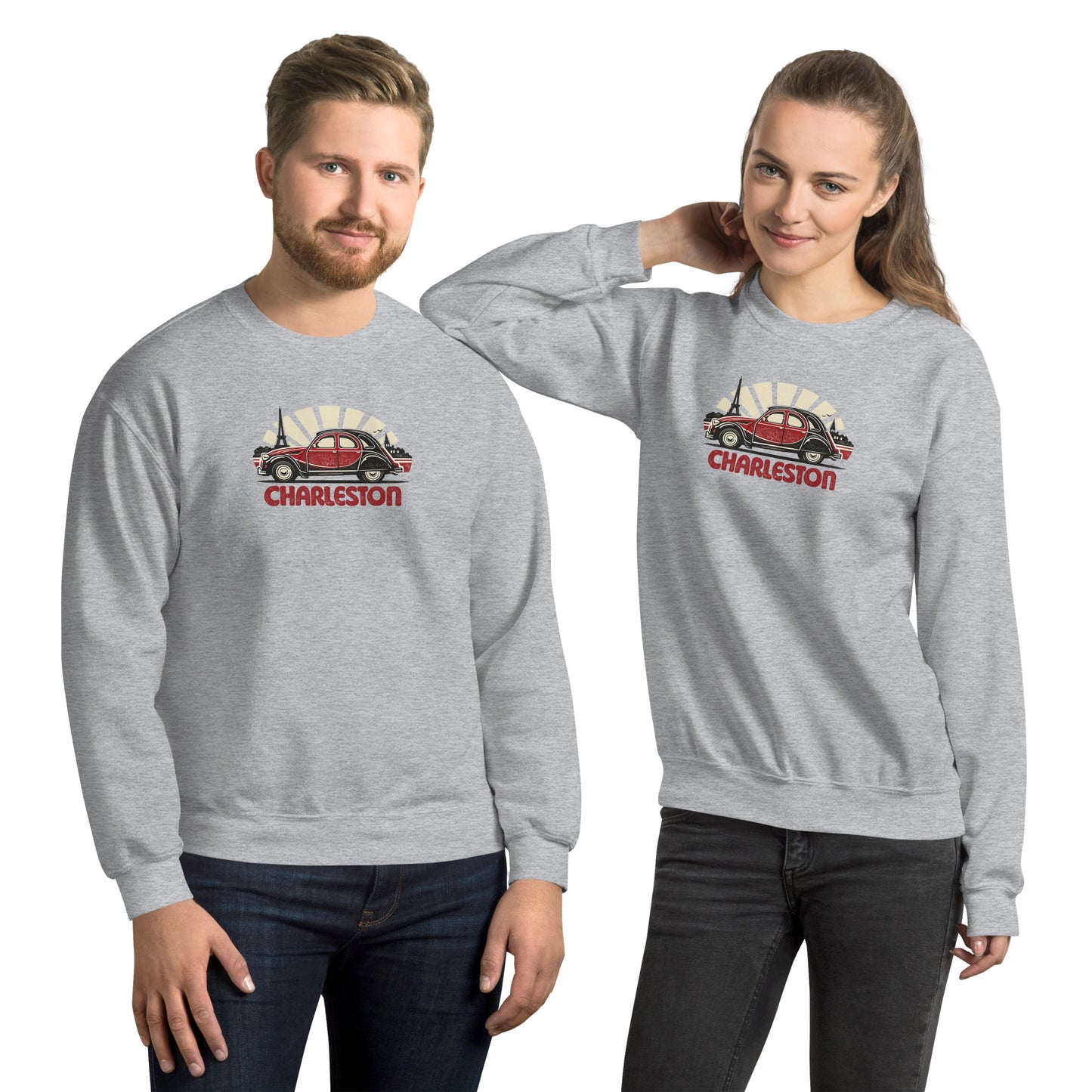 Sweat-shirt Citroën 2CV Charleston – Illustration rétro parisienne | Collection spéciale