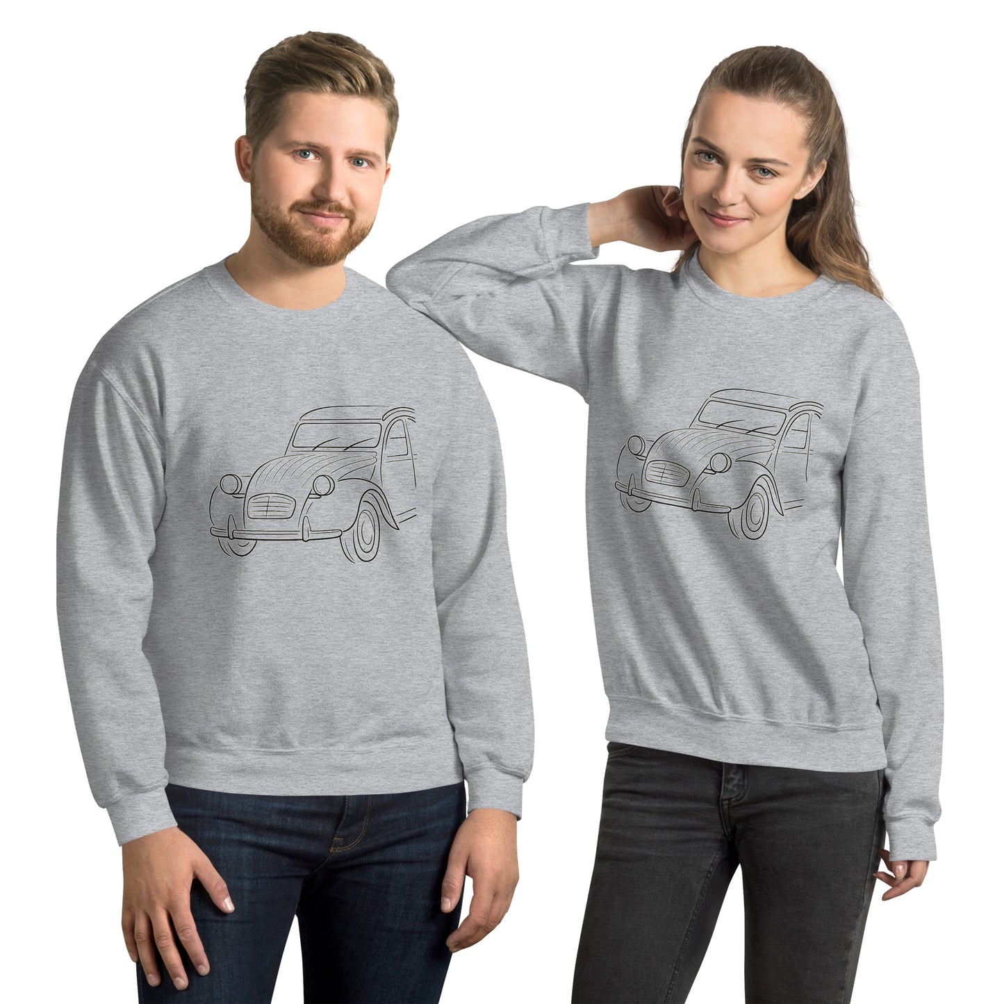 Citroën 2CV Sweatshirt – Minimalist Line Art of the Legendary 2cv