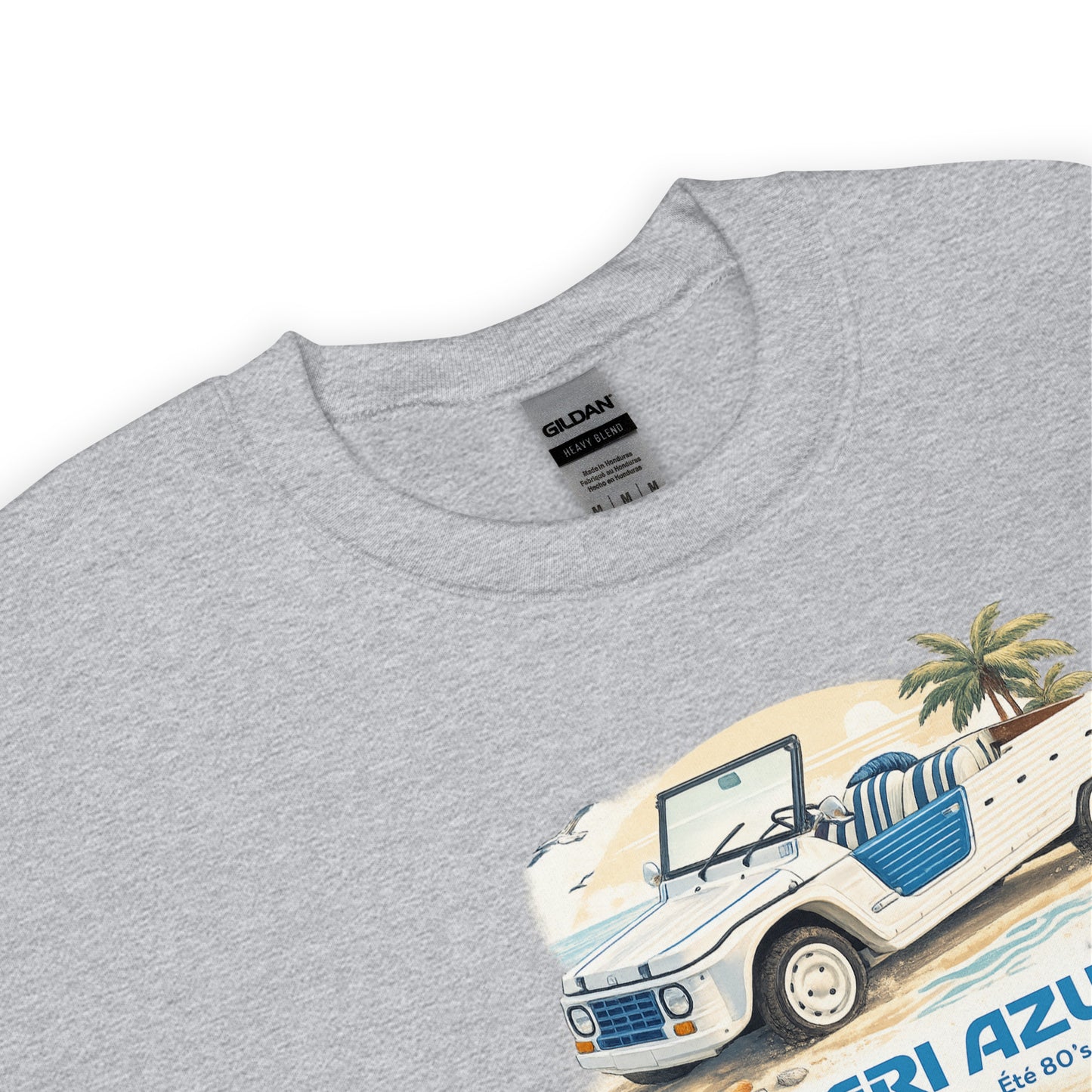 Méhari Azur Sweatshirt – Iconische Strandillustratie | Specials Collectie