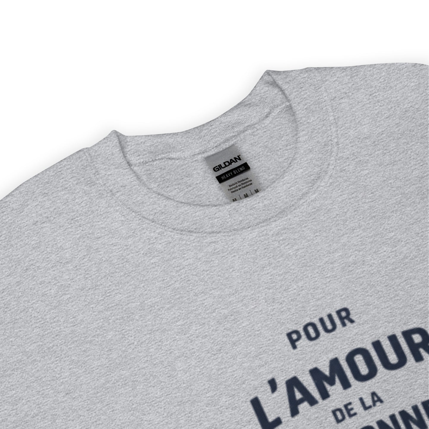 Sweat-shirt Citroën 2CV Fourgonnette « Pour L’Amour de la Fourgonnette » – Col Rond Unisexe avec Imprimé Typographique