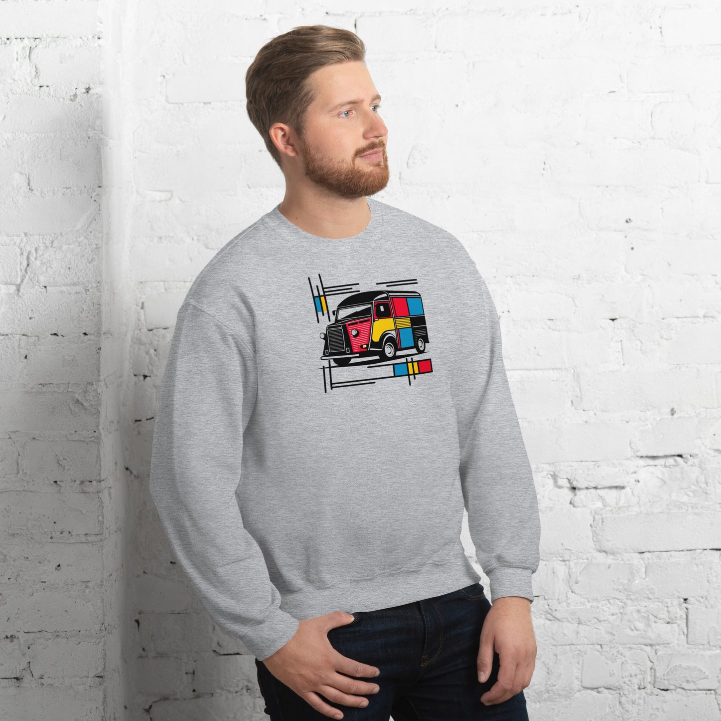 Mondrian Collection Sweatshirt – Warm sweater with a playful vintage bus